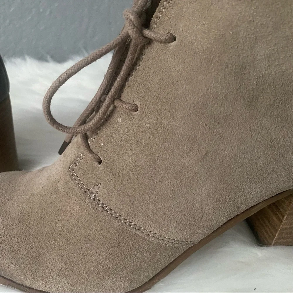 Toms Desert Taupe‎ Lunata Burnished Suede Booties